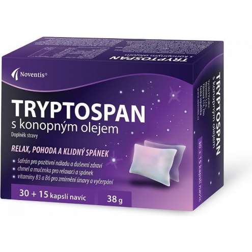 NOVENTIS Tryptospan - Триптоспан с конопляным маслом 30+15 капсул